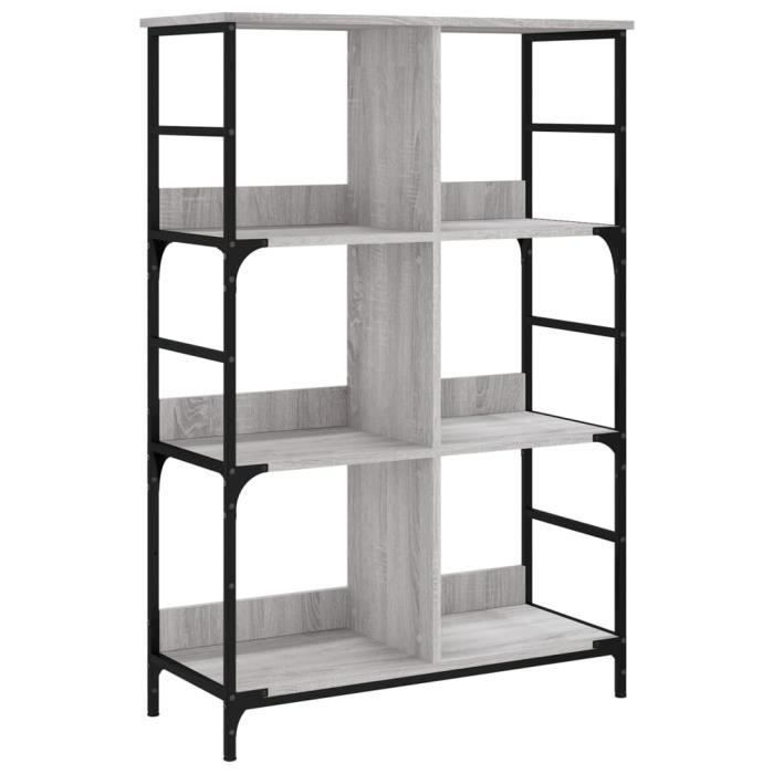 VidaXL Bibliothèque sonoma gris 78,5x33x117,5 cm bois d'ingénierie 835252