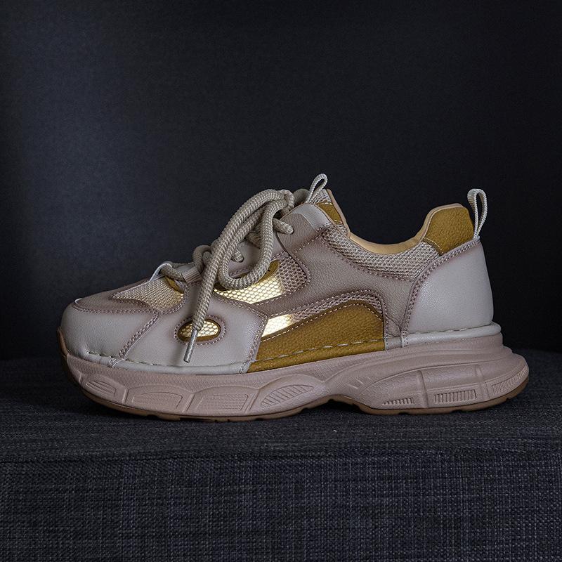 Lente en zomer nieuwe schoenen dames platform casual schoenen ademende mesh sneakers hardloopschoenen