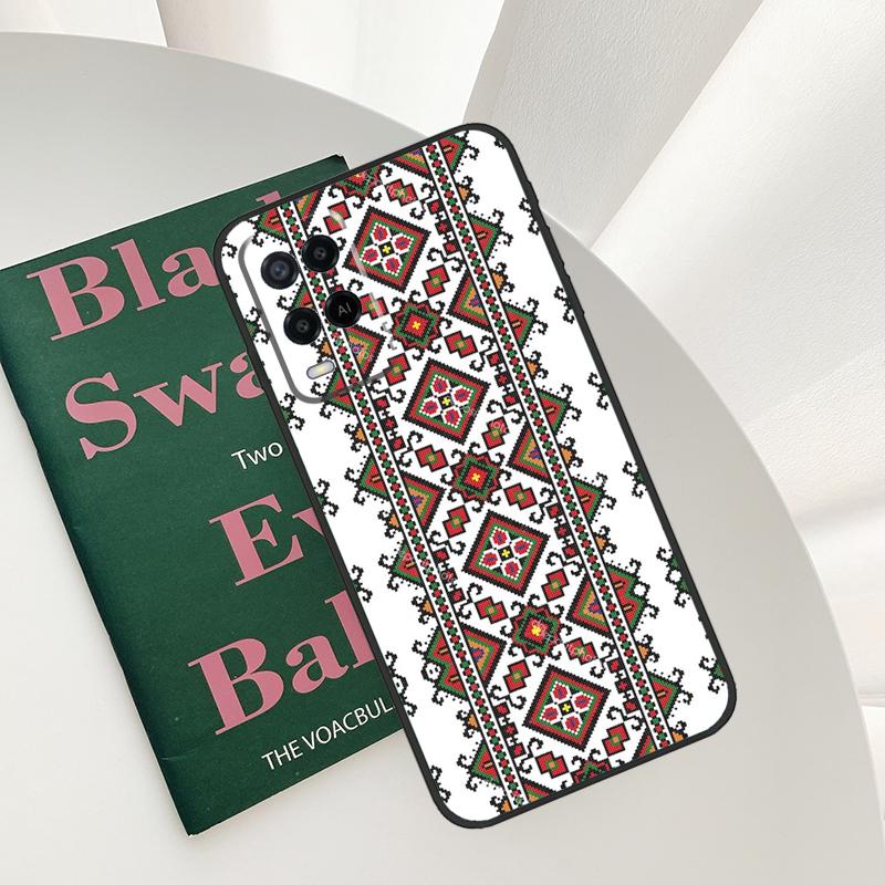Ukrainian Pattern Art Case For Oppo A54 A74 A94 A54S A57S A15 A16 A17 A52 A72 A76 A96 A58 A78 A98 A77 A5 A9 Cover