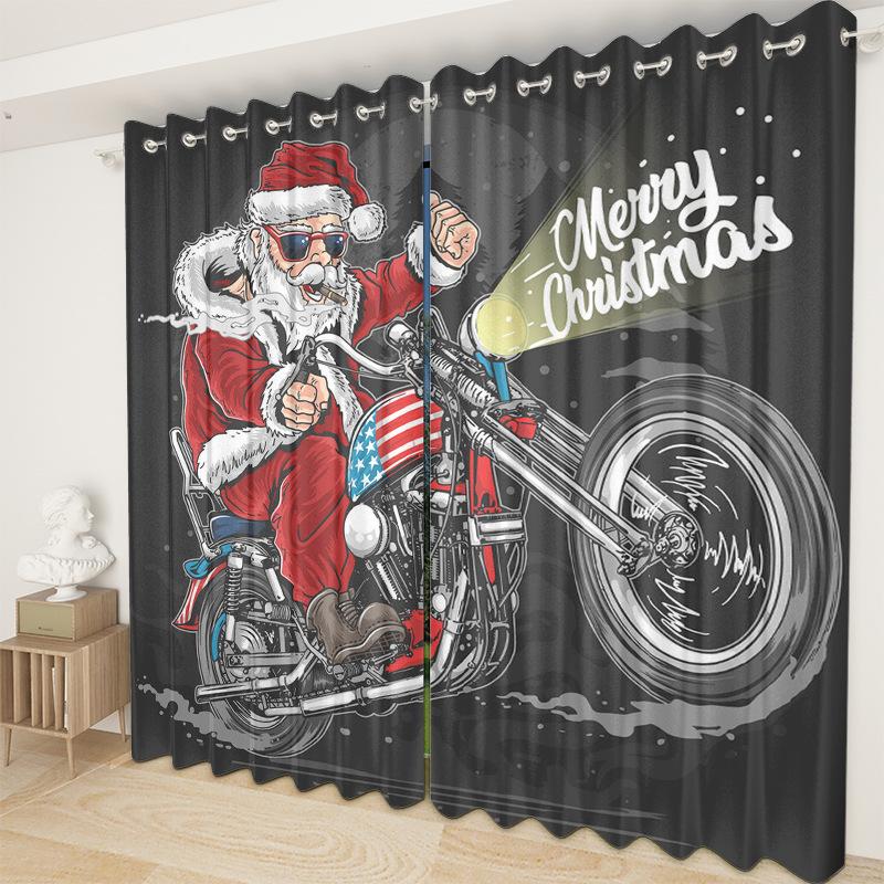 

Різдвяні Штори Спальня Вітальня Балкон Штори Блекаут Офіс Готель Теплоізоляційні Штори 1.32m * 1.6m/2pcs