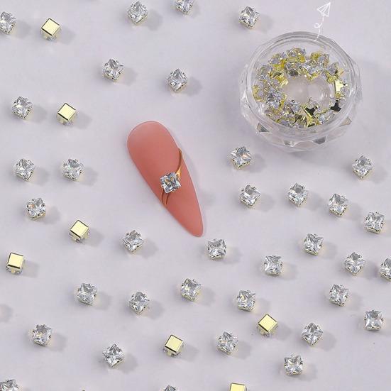 20Pcs Decorações de unhas Forma irregular Brilhante Não-Oxidação À prova de ferrugem Zinco Brilhante Nail Art Ornamento Manicure DIY