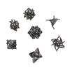 7pcs Metal Dice Set Hollow Lightweight Polyhedral Brass Dice for Board Role Playing Games