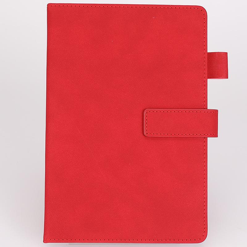A5 Lambskin Business Notebook with Buckle & Custom Logo for Office Meetings