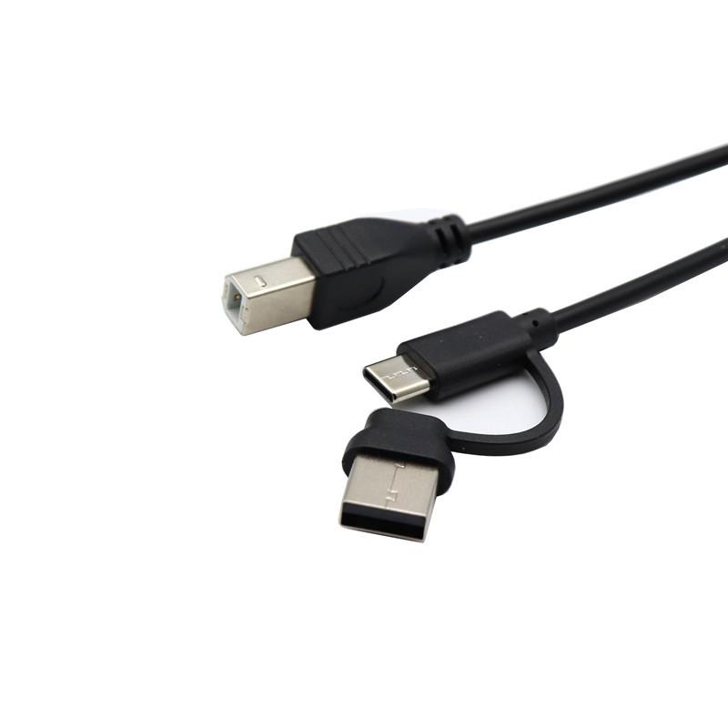 2-in-1 USB-C/Micro USB Printer & Electric Piano Cable for Android