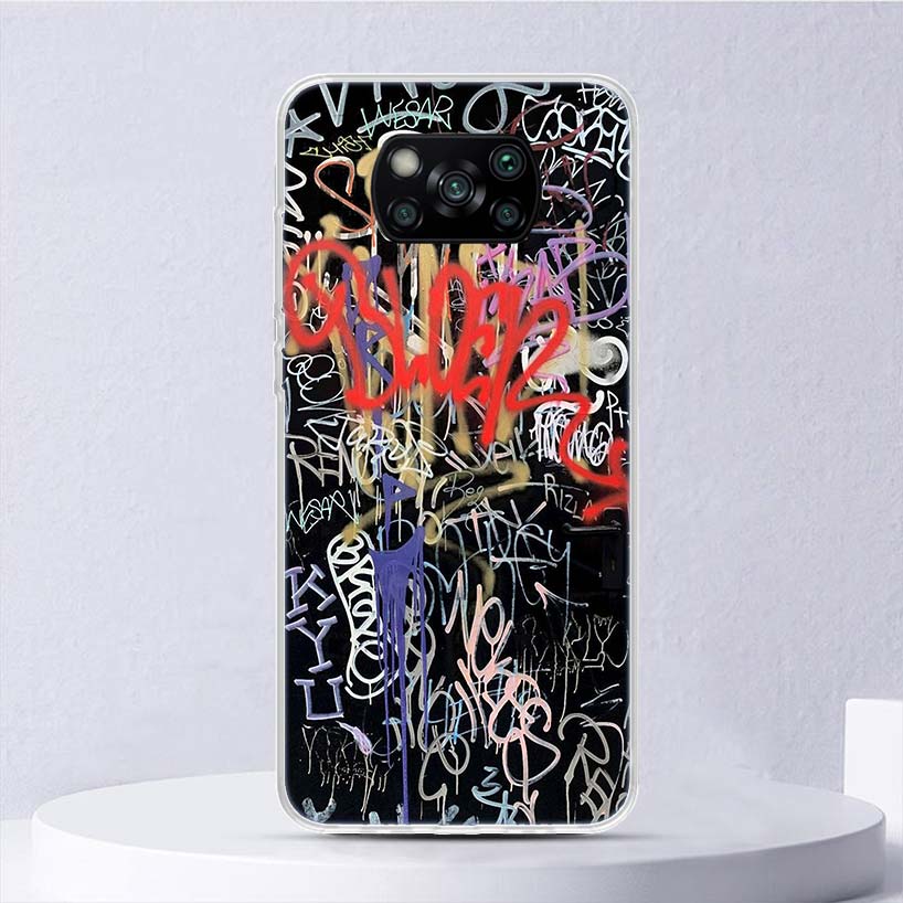 Graffiti Fashion Cool Soft Case For Xiaomi Poco X7 X6 X5 X4 X3 Nfc F7 Ultra F6 F5 Pro Phone Cover F4 Gt F3 M5S M4 M3 M5 M6 Coque