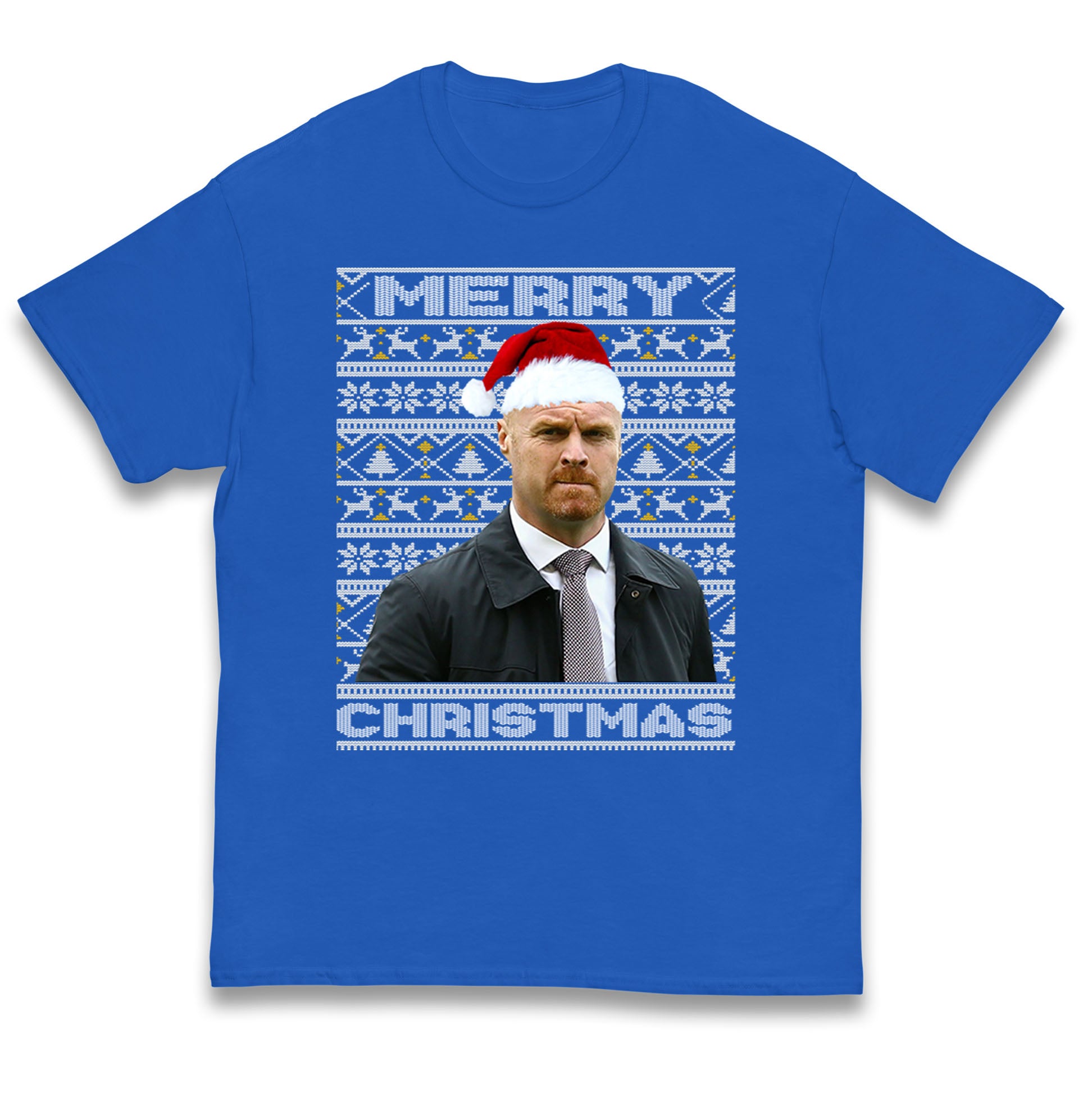 

Sean Dyche Christmas Kids T Shirt Everton FC Top 130