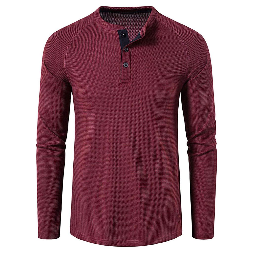 Men's Hedging Print Round Neck Loose Casual Long Sleeves Top