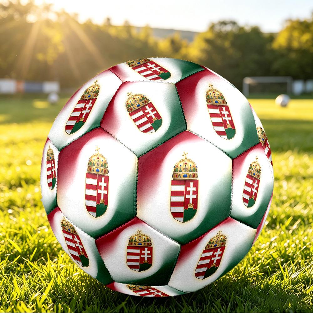 Hungary Football Printed Size 5 Soccer Ball Wear Resistant Standard Adult Training Football Fan Gift for Indoor Outdoor Match Sports