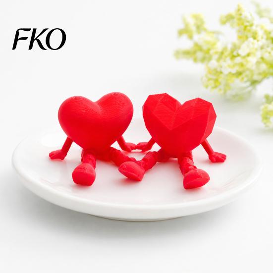 Interactive Rose Ornament Heart Ornament, 3D Printed Red Pen Holder Rose-shaped with Movable Joints, Desktop Storage Figure for Valentine