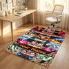 Personalized Crystal Velvet Carpet,Demon Slayer Custom Printed Name, Plush Area Rug For Home Indoor Decor