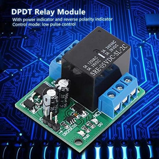 DR25E01 DPDT Relay Module Double Pole Double Throw Self Locking Bistable Relay Module Board (DC 6-24V)