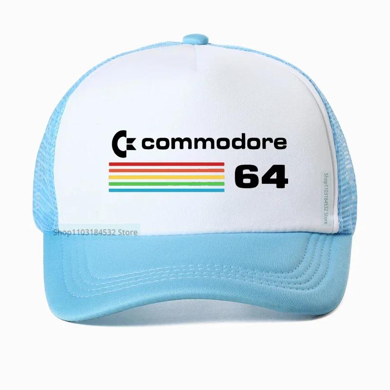 Comfortable Unisex motion hat Commodore 64 Baseball cap Cool Summer Mesh Breathable Trucker hats C64 Amiga Computer Geek Nerd Caps Adjustable