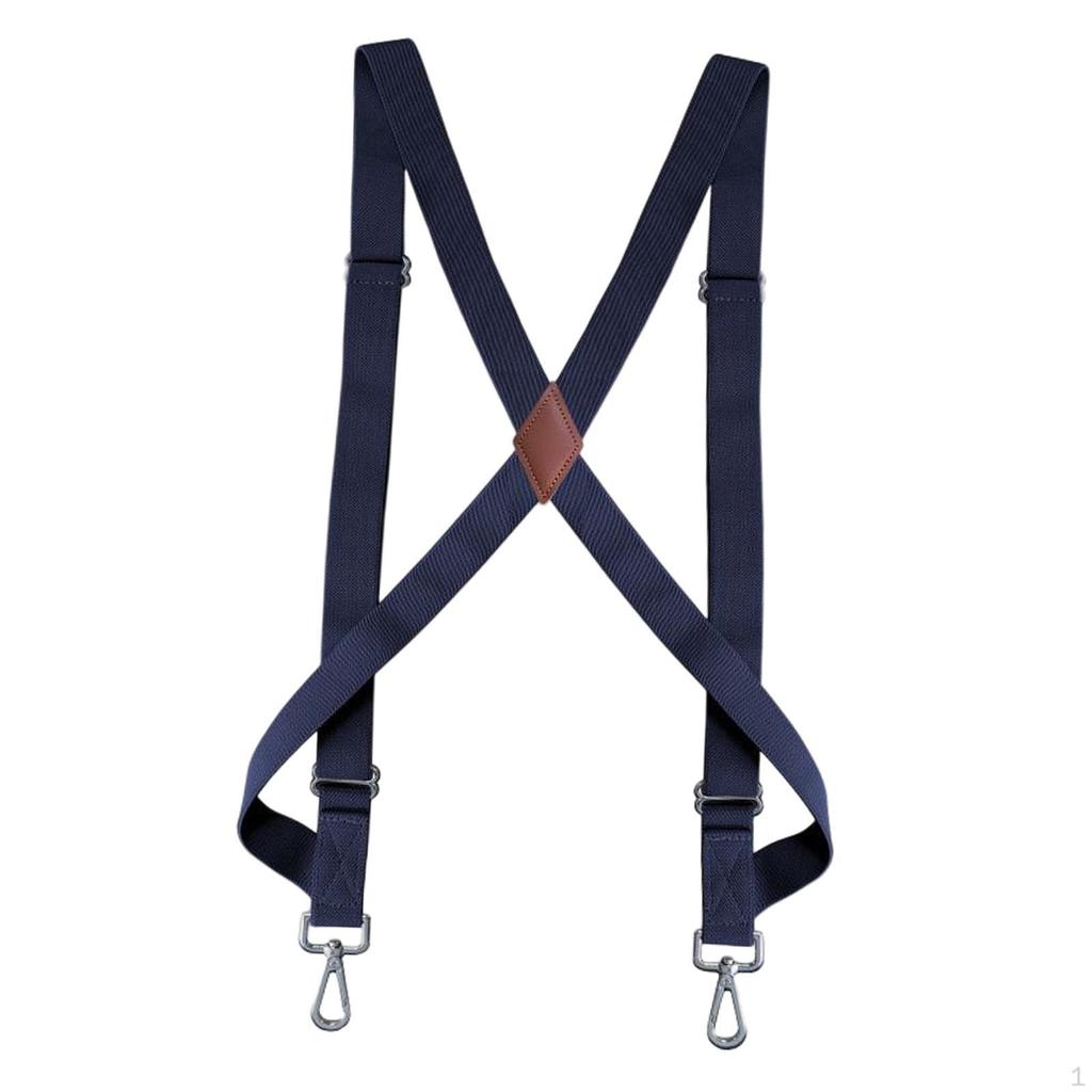 Men Women Suspender Heavy Duty Swivel Hooks Elastic X Type Unisex for Belt Loops Side Clip