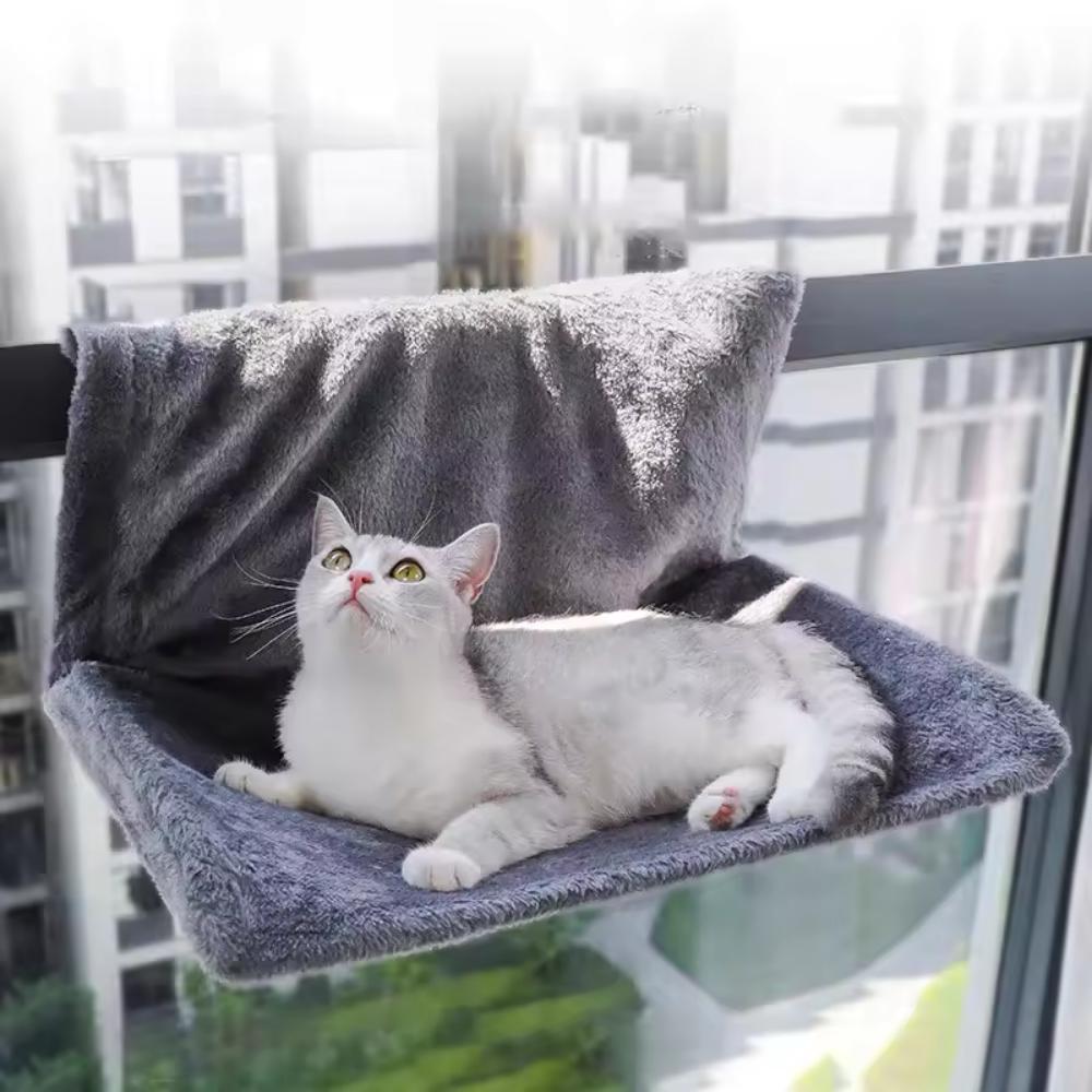 1pc Cat Pet Animal Hanging Luxury Radiator Bed Warm Fleece Basket Cradle Hammock Metal Iron Frame Cat Accessories Radiator Bed