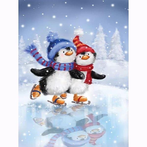 5D DIY Cartoon Santa Claus Diamond Painting Snowman Diamond Embroidery Penguin Diamond Mosaic Polar Bear Art Kit Christmas