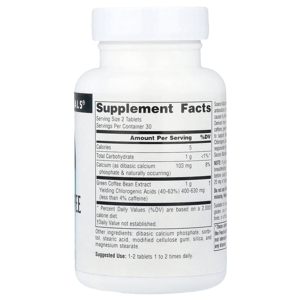 Source Naturals Green Coffee Extract 500 mg, 60 Tablets