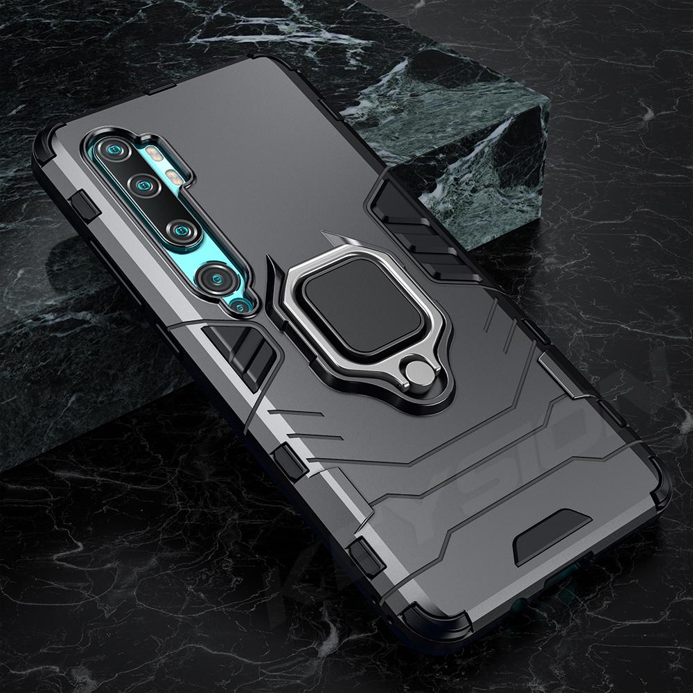 KEYSION Põrutuskindel soomusümbris Xiaomi Mi Note 10 CC9 Pro Mi 9 Lite hoidiku autorõnga tagakaas