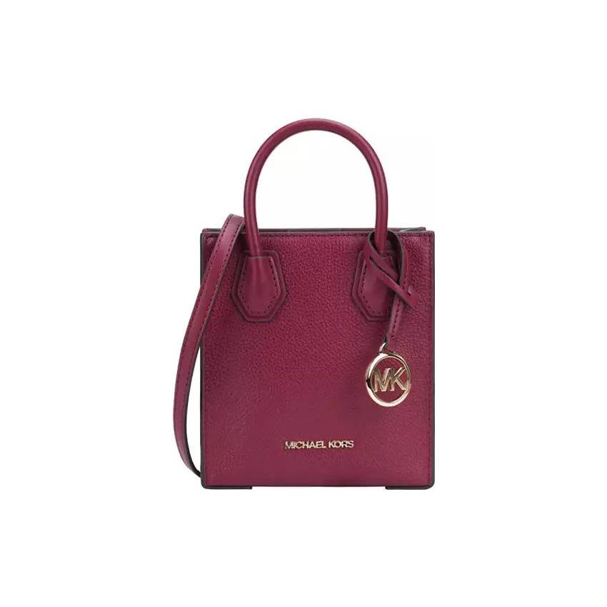 

New MICHAEL KORS Pebbled Leather Tote Bag Shopping Bag Shoulder Bag Handbag Crossbody Bag Extra Small Women s Mulberry Red 35S1GM9TOL-MULBERRY 15.2*6.4*17.3CM