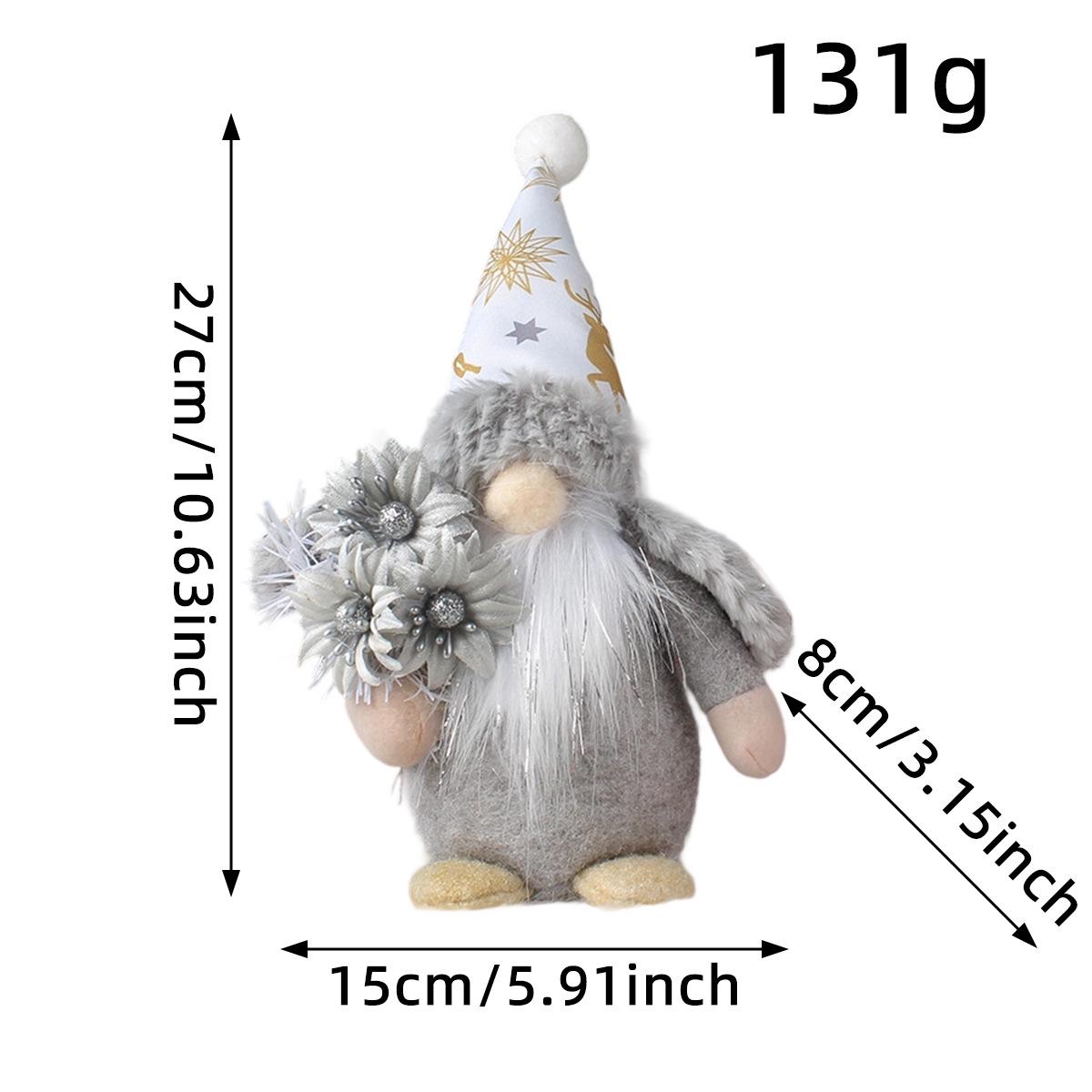 

Harbor Love Золотий та Срібний Безликий Гном Санта Клауса - Настільна Прикраса