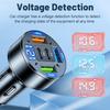 Multi Port USB Car Chargers With LED Screen Displays Voltage Fast Charging For Phones And Electronics Power Adapter