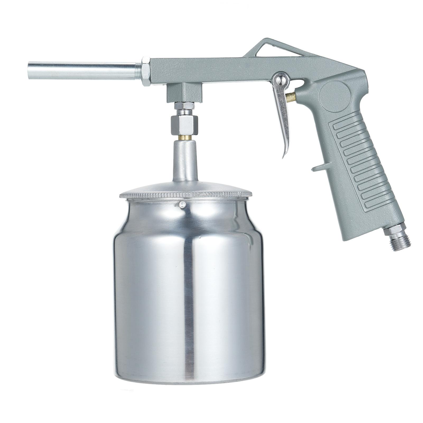 

Машина для распыления грунтовок с воздухом, бачком для всасывания 750 мл и щеткой для очистки. Нанесение распыляемого покрытия на грузовик. серебряный