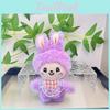 Adorável Chaveiro de Coelho Mochi Mochi de Pelúcia Rosa Brinquedo Macio Para Bolsas e Mochilas