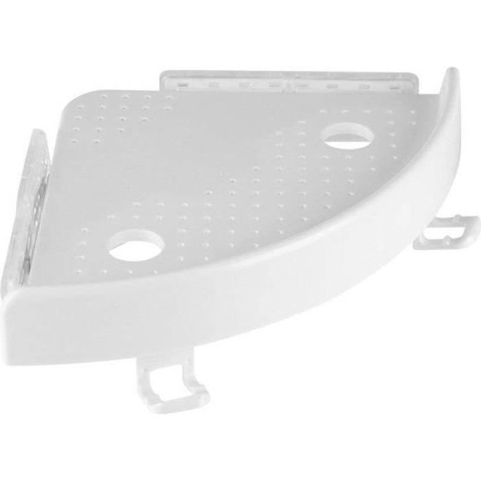 

Кутова полиця DELAMAN - Меблі для ванної кімнати - Білий - ПВХ - Присоски та Дренажні отвори