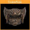 Halloween Resin Prajna Mask With Long Tooth Design For Costume Parties