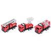 3 Pcs Fire Truck Model Exquisite Workmanship Fire Truck Vehicles Sets for Children Birthday Gift