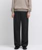Real Wide Hidden Banding Slacks [Dark Gray]