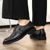Marka Modowa Design z Podwójną Klamrą Eleganckie Skórzane Buty Codzienne Komfort Jakość Impreza Biznesowa Randka Skórzane Buty Niskie Męskie Mokasyny