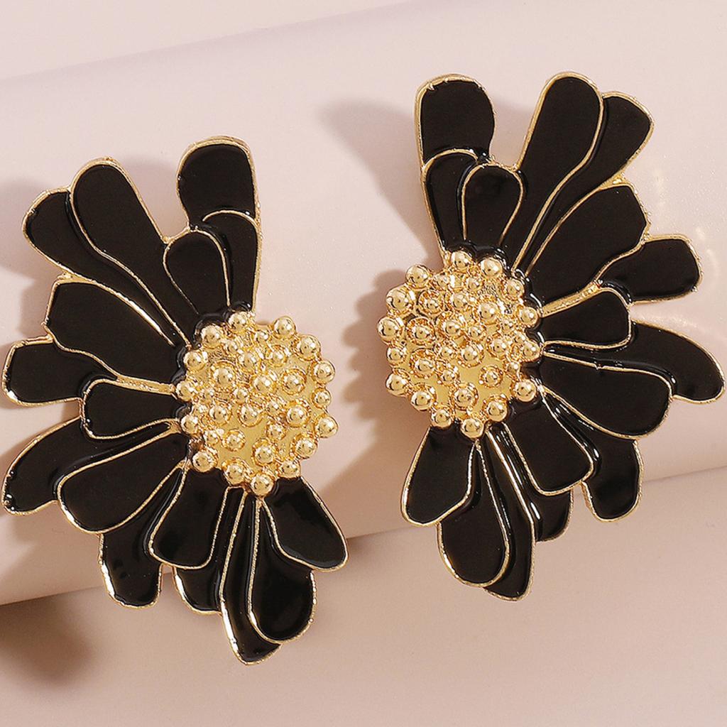 2 Stück Damenmode Blumenohrringe Zirkon-Accessoires Geeignet für Date, Party, Festivalgeschenke