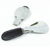 Easy Carry Black Folding Shoehorn Metal Durable With Stainless Steel Faux Leather Portable Fashion Mini Shoe Horns Accessories