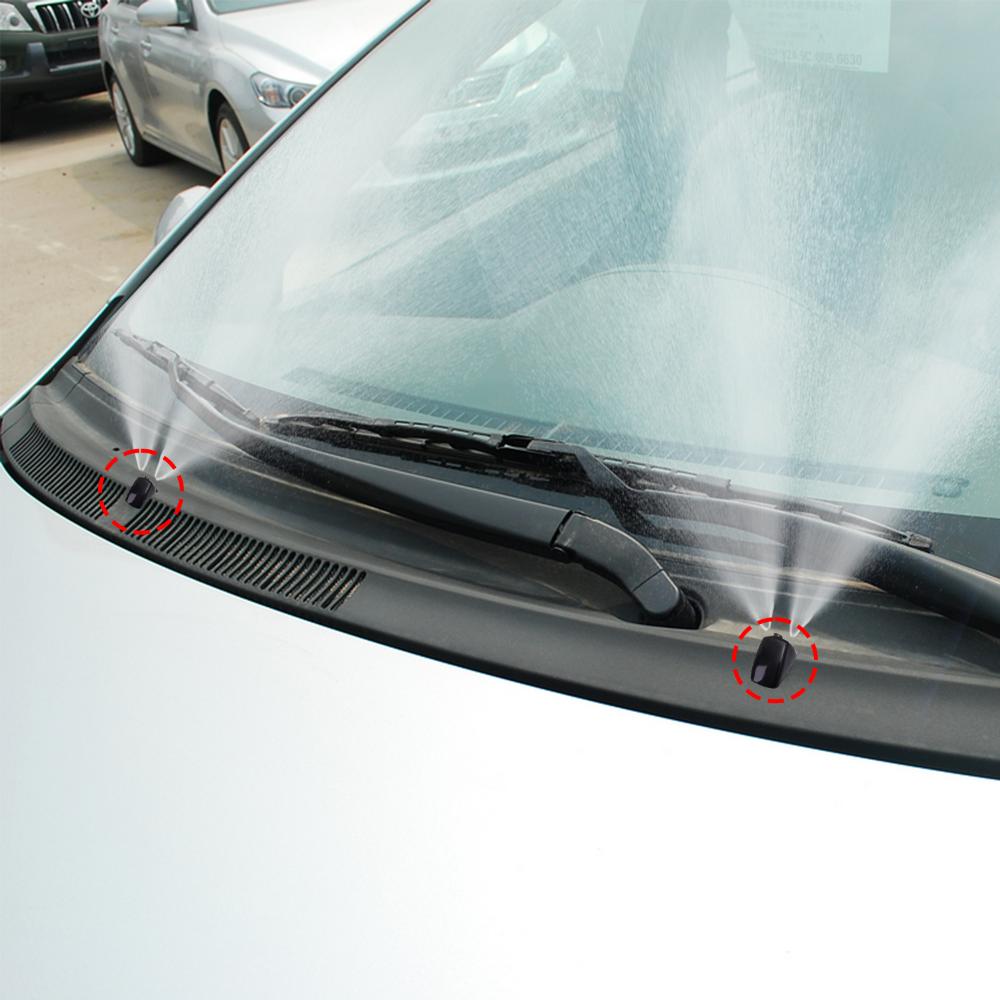 2pcs New Car Windshield Wiper Washer Spray Nozzle for Most Car Models Auto 3 Holes Windshield Washer Nozzles Wiper Water Spray Jet