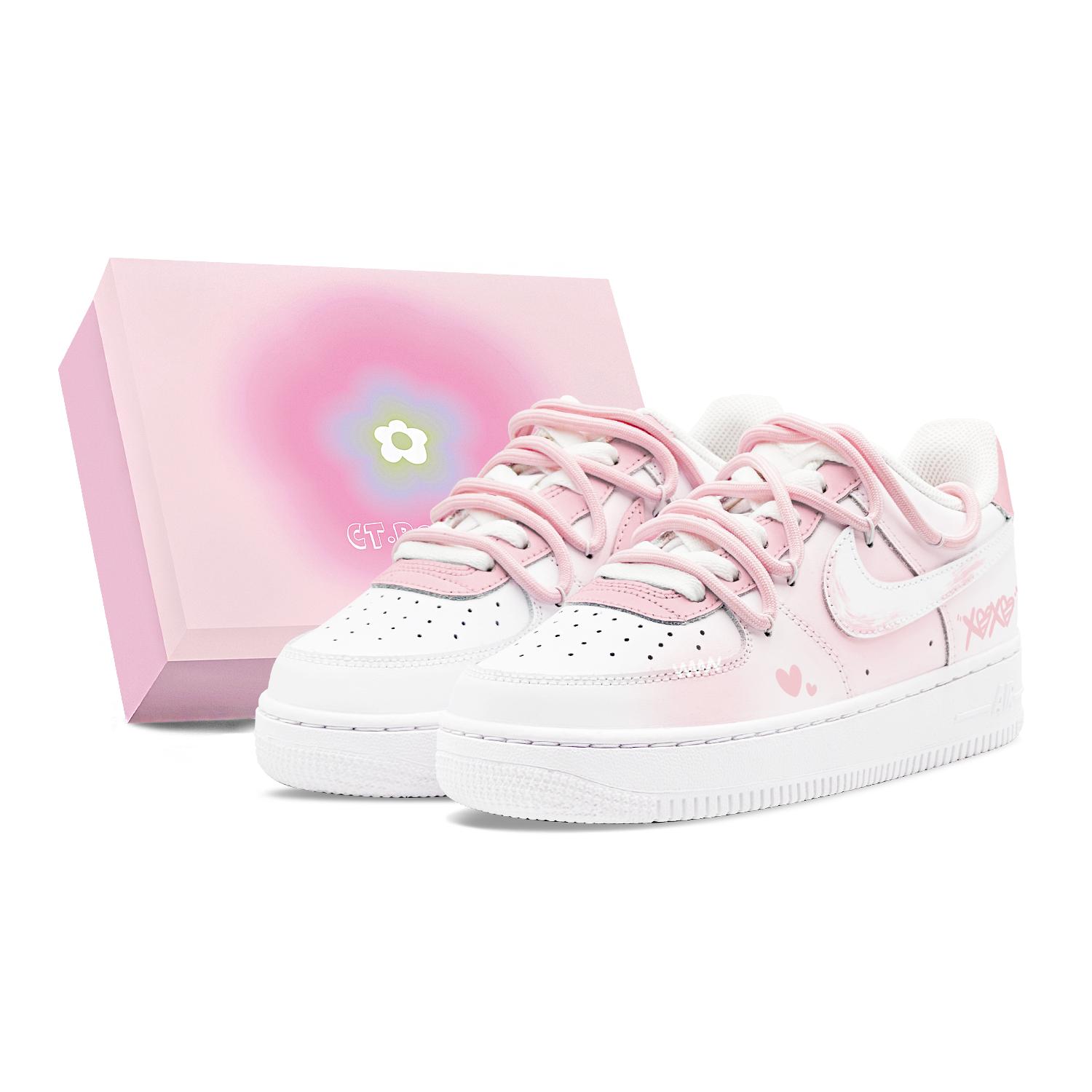 

Nike Air Force 1 Air Force 1 Abrasion Resistant Slip Resistant Low top Skateboard Shoes Women s White Pink DH2920-111(Team1655-S-BOX) 38.5