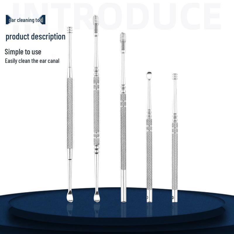 Stainless Steel Double-Headed Spring Ear Cleaner Tool