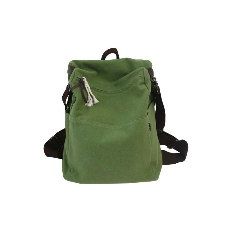 NOMK Canvas Backpack Women's Fruit Green/White/Ginger Yellow/Black MK-2506