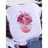 Plus Size Brave Soul L American Retro Letters Love White T-shirt Women Short Sleeve Round Neck Casual Top Summer Aesthetics Tops