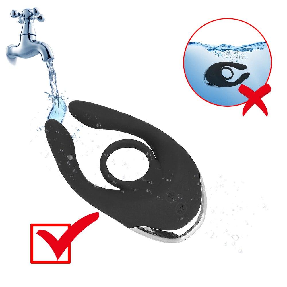 Electric Shock Penis Ring Vibrator Delay Ejaculation Dildo Anal Clitoris Stimulation Vibrating Cock Rings 10 Speed