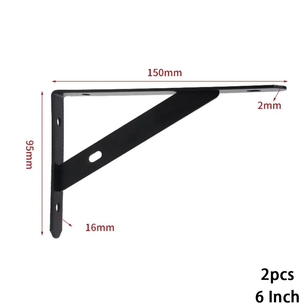 

2pcs Heavy Duty Triangle Shelf Brackets 6/8/10/12 Inch Wall Mounted L Shape Thickened Corner Brace Shelf Right Angle Bracket