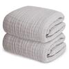 Keratta Ibul Baby Bath Square Set of Towels, 6-Layer Gauze, 105x105cm, (Gray, 2)