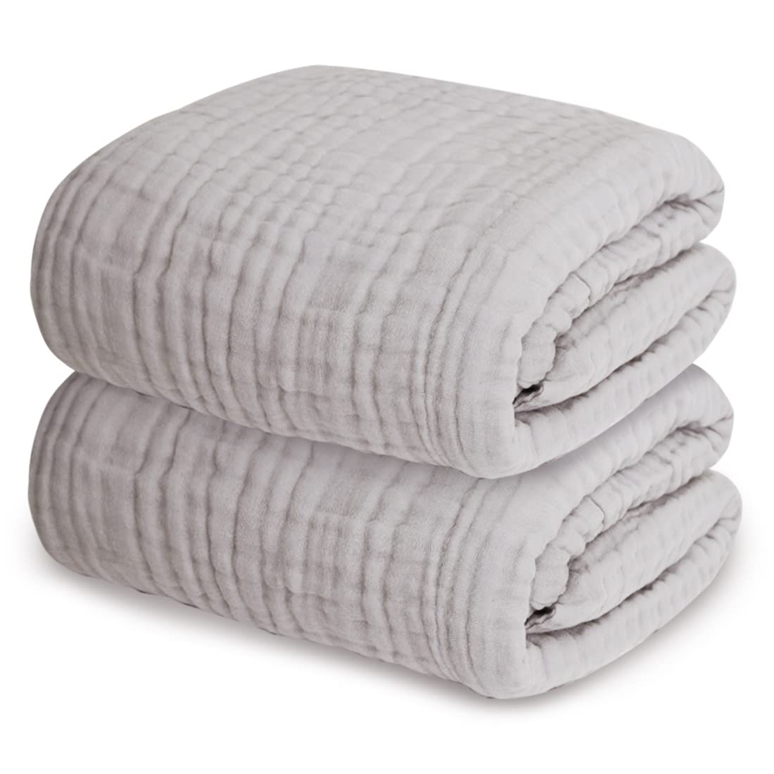 

Keratta Ibul Baby Bath Square Set of Towels, 6-Layer Gauze, 105x105cm, (Gray, 2)