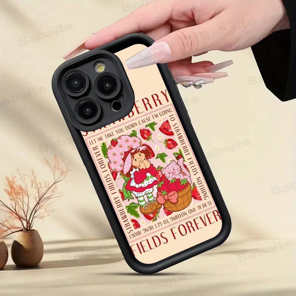 S-Strawberry-shortcake Girl Phone Case For IPhone 11 12 13 14 15 16 17 Pro Max Plus Shockproof Protecti Case