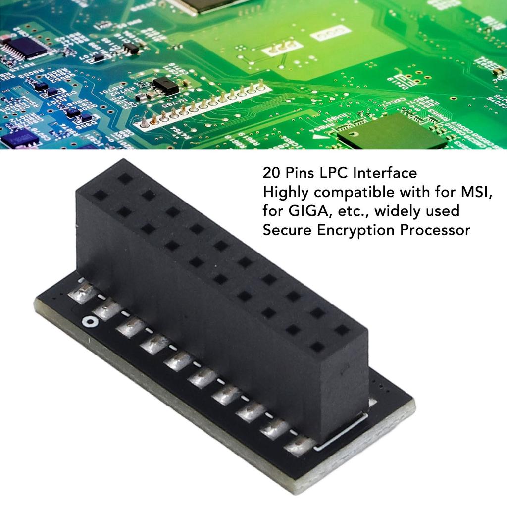 TPM 2.0 Module 20 Pin LPC Interface Encrypted Trusted Platform Module for WIN11 Upgrade Test