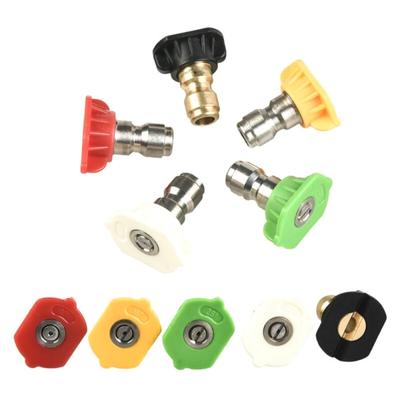 Universal Quick Release Connector Fittings Adjustable Nozzle 1/4Inch Pressure Washer Hose & Guns Adapter Foam Dispenser