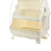 Cutlery Dish Drainer Rack with Lid Cover Multifunctional Kitchen Tableware Storage Box Beige