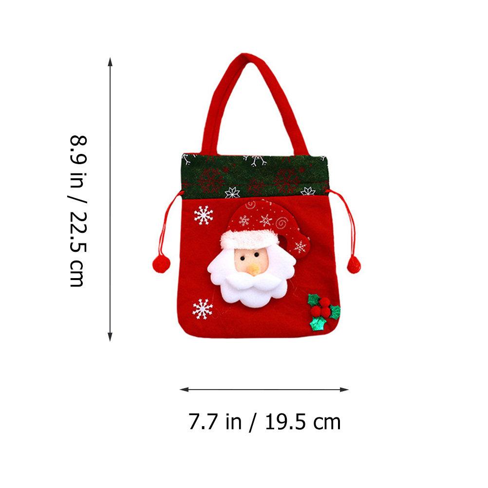 3Pcs Christmas Candy Bags Drawstring Gift Pouches Holiday Party Storage Wrapping Treat Bags Candy Pouch Storage Pouch