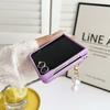 For Samsung Galaxy Z Flip7 5G Case Ultra Slim PC Phone Cover with Pearl Pendant
