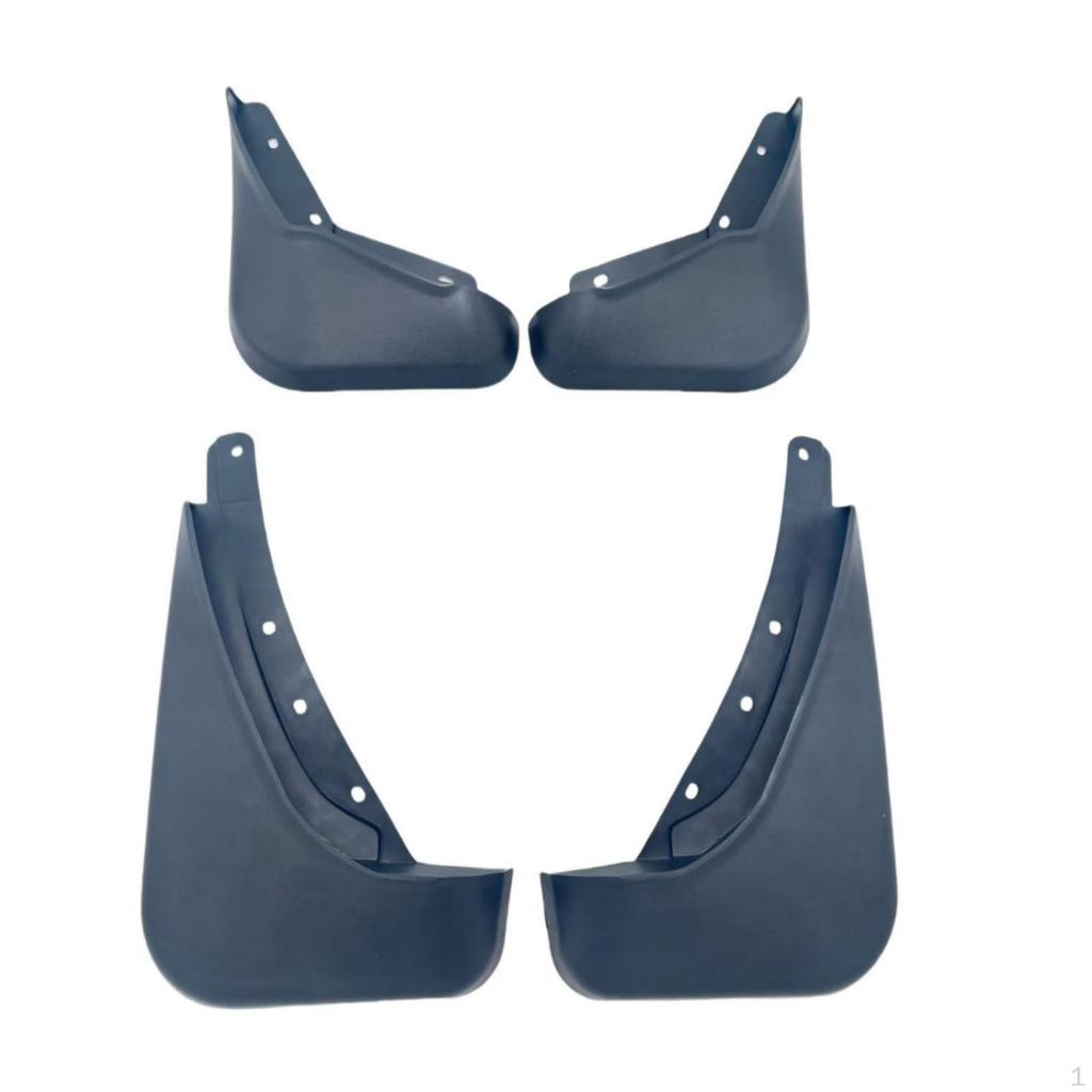 4 Pieces Car Mud Flaps with Mounting Holes Shielding Molded Mudguards