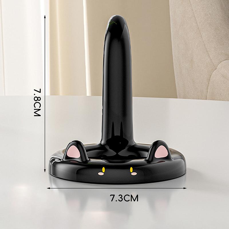 

Милый и милый мультяшный держатель для мобильного телефона в виде кошки, креативный настольный мини-держатель для мобильного телефона, можно использовать как декоративное украшение чёрный